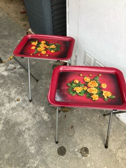 Vintage TV trays..2…$10.00