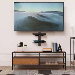 WALL MOUNTED FLOATING DOUBLE SHELVES WITH STRENGTHENED TEMPERED GLASS
