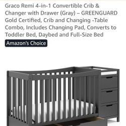 Graco Remi 4-in-1 Convertible Crib And Changer With Drawer