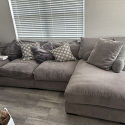 Couch Sectional Chaise Grey 