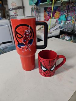 Spiderman mug and thermal cup