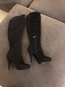 Guess Black Knee Boots Size 6.5