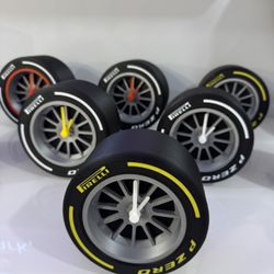 F1 Desk Clock, Pirrelli Tire Rim Clock Gift 