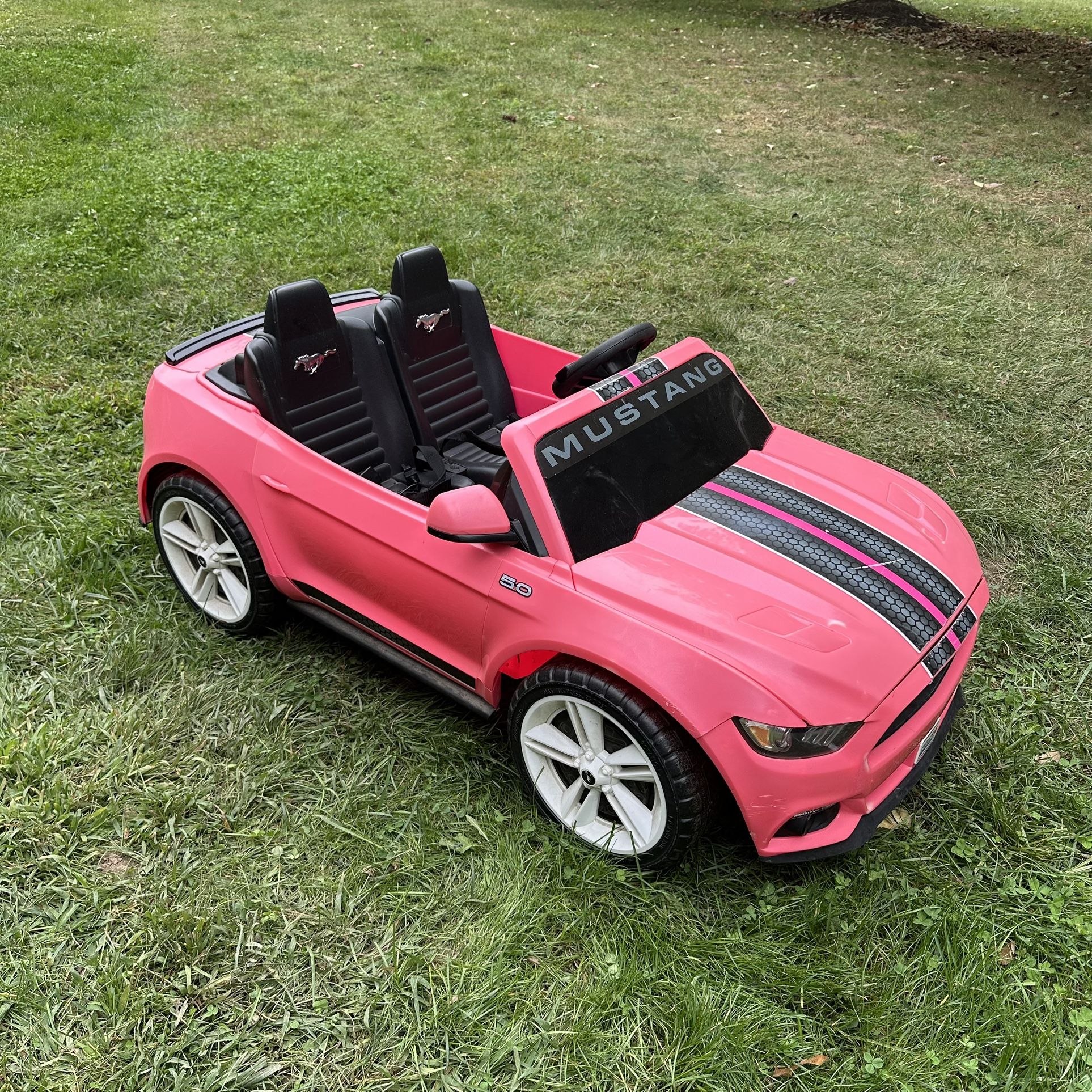 Power Wheels Pink Mustang Kids Ride-On Car - 12