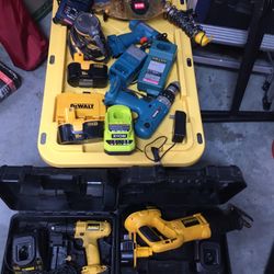Assortment of Cordless and Corded power tools. Great Condition. All are in working condition Selling “as is”
