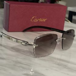 Cartier Glasses - White Buffs 