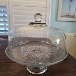 Glass Cake Stand and Compote Dish 