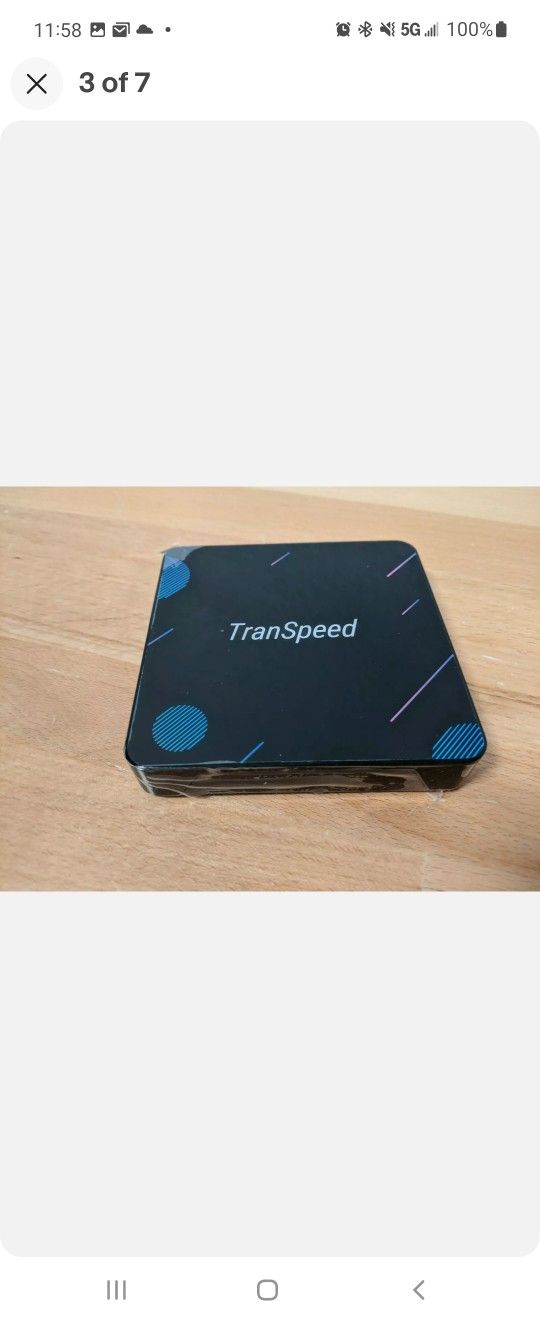 Up for sale is an opened box Transpeed 8k Ultra HD Multimedia Player TV Box 32gb RAM 4gb ROM