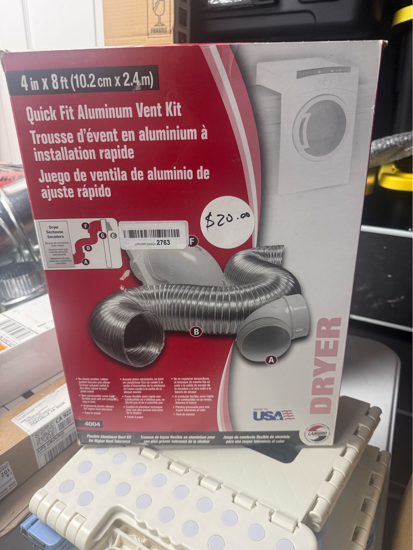 4" × 8' Flexible SemiRigid Aluminum Duct Kit