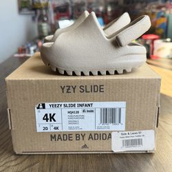 adidas Yeezy Slide Infant Pure HQ4120 4K Unisex Baby Sandal Synthetic Beige