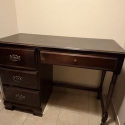 Wooden Desk With Drawers