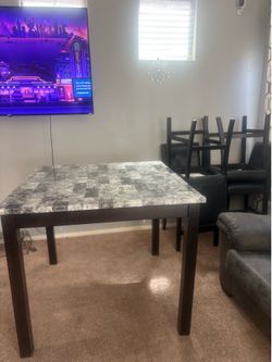 marble 4 chairs kitchen table