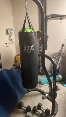 Boxing bag with the stand