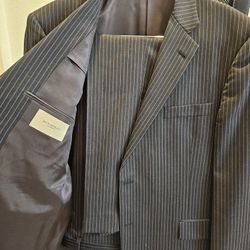 Mens Burberry Suit 46R Coat and 36x32 Pant