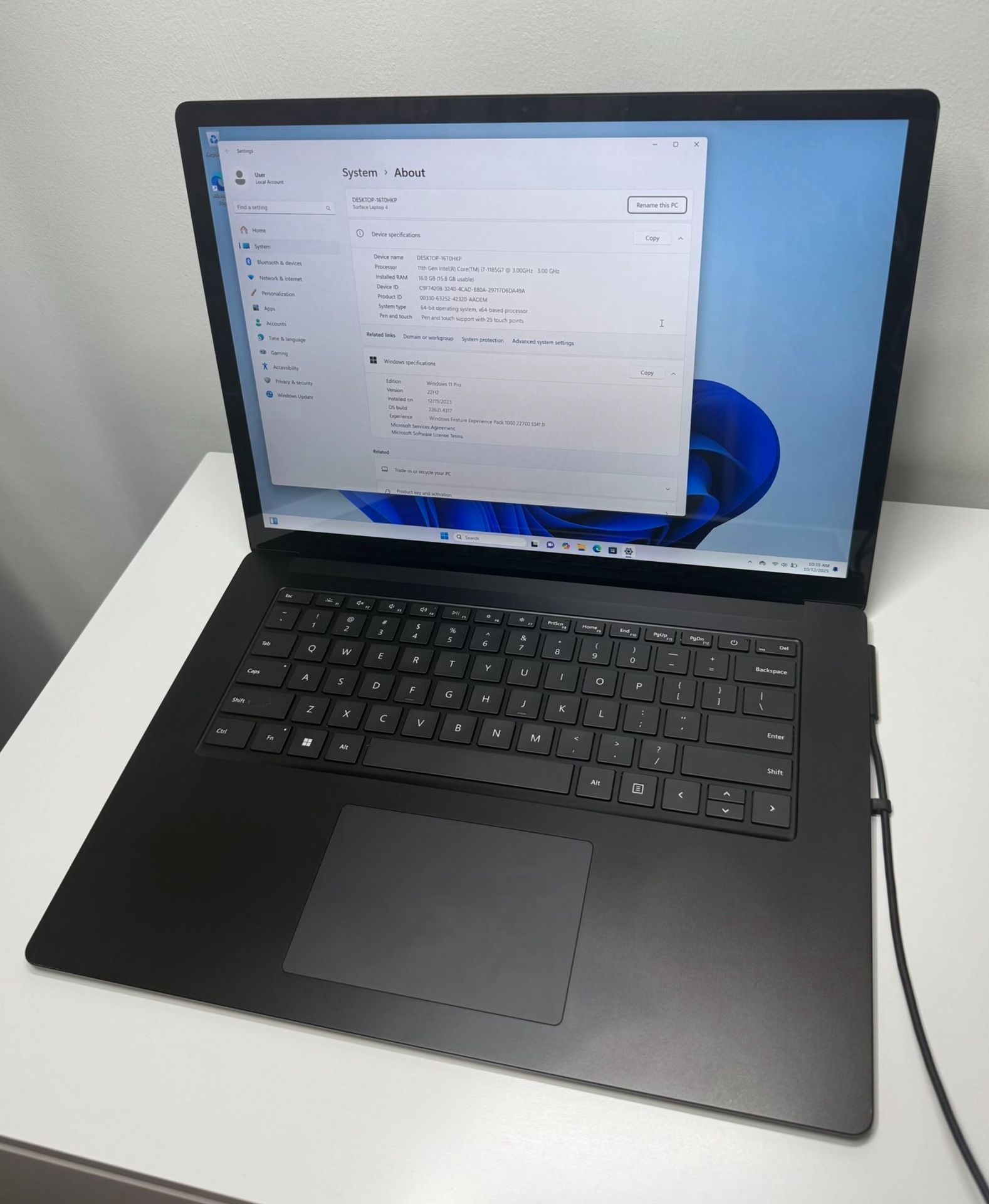 Microsoft Laptop 4 15” Core i7 11Th 16Gb 512Gb