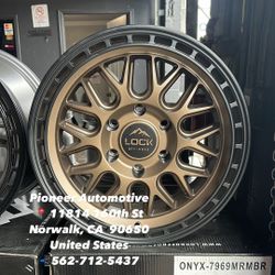 LOCK OFF ROAD ONYX 17” 6X139.7 SET OF 4 NEW RIMS TACOMA 4RUNNER CHEVY GMC SIERRA NISSAN AND MORE