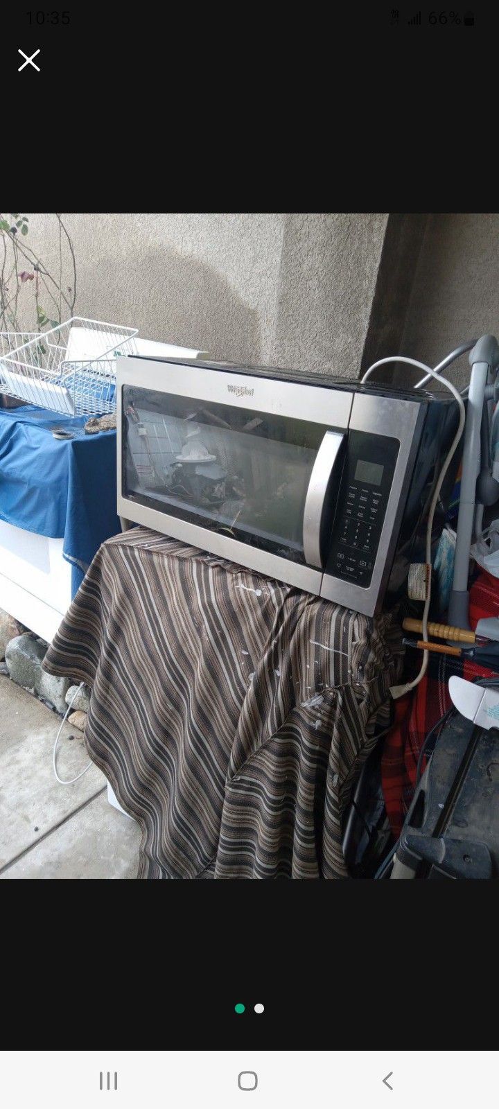 Whirlpool Microwave Width 30"Height 16"