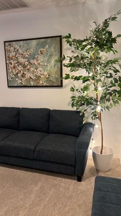 Wall art with plant