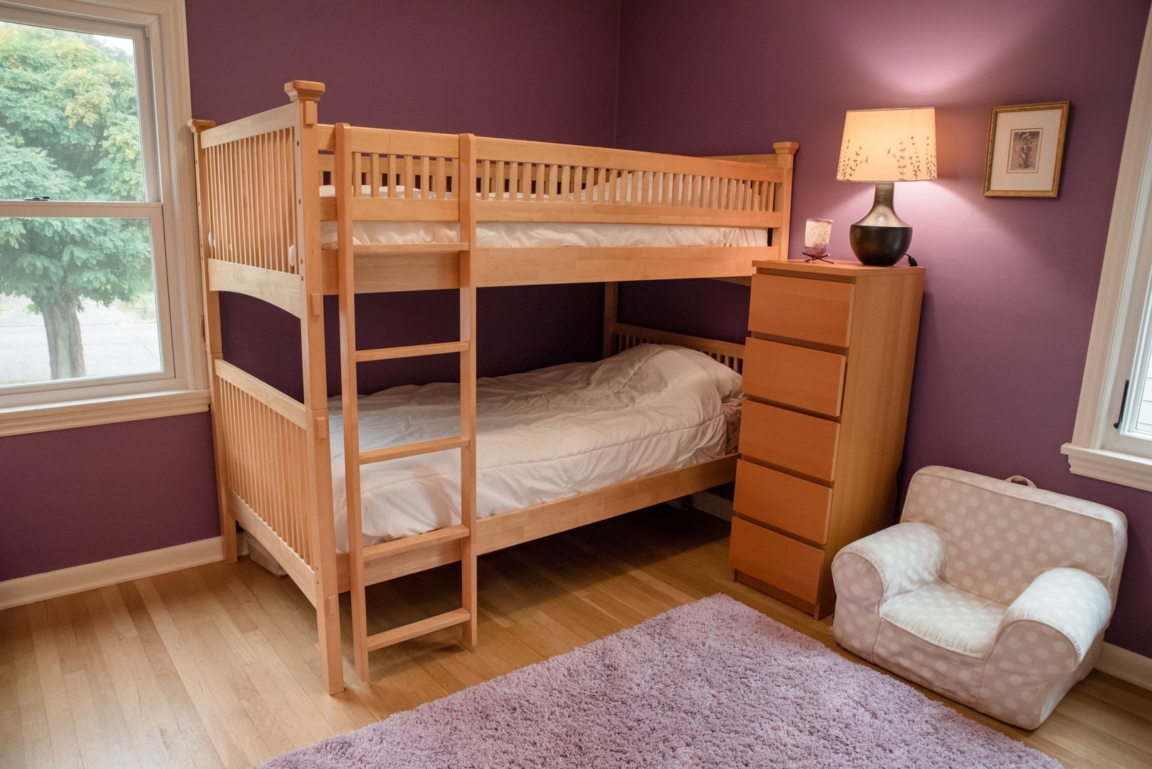 Wooden Bunk  Beds With Ladder