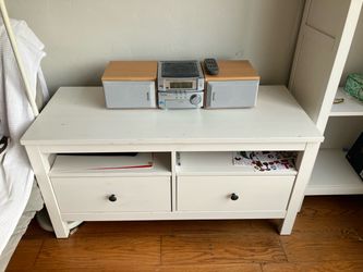Ikea hemnes white tv unit 2 drawers