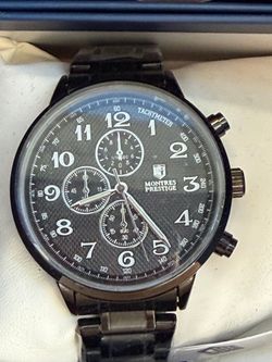Montres Prestige Chronograph Watch Black