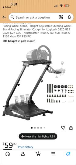 Racing wheel stand $45