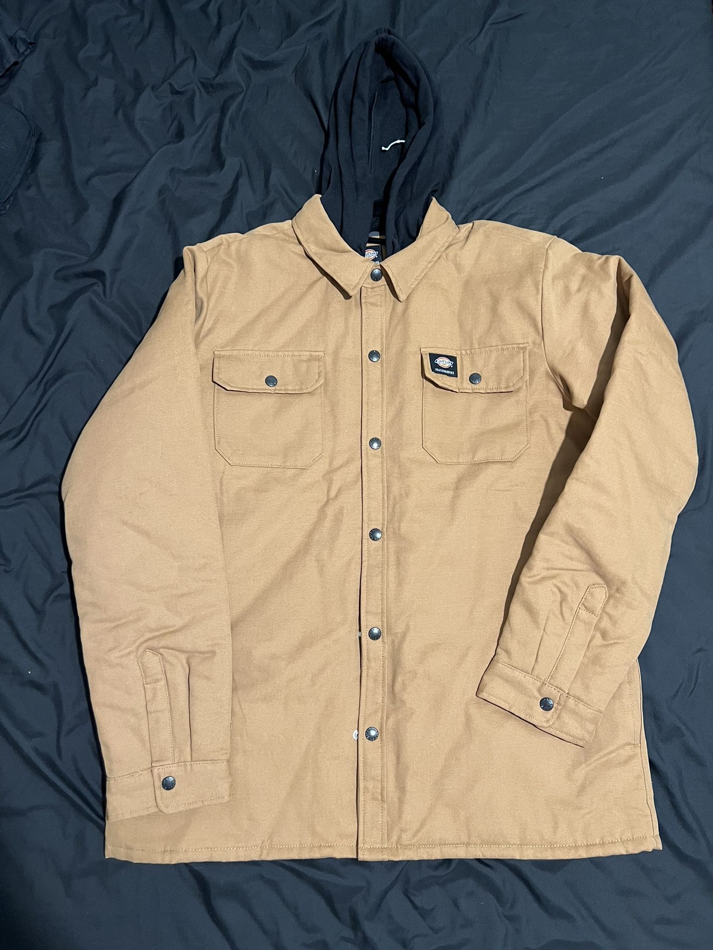 DICKIES SKATEBOARDING CANVAS SHIRT JACKET (BROWN DUCK)