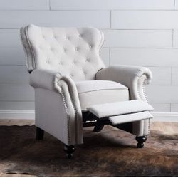 Wyland Tufted Wheat Fabric Recliner