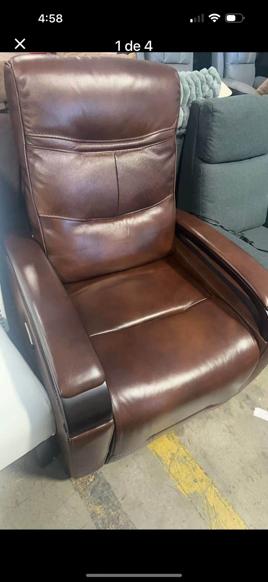 Leather Power Swivel Glider Rocker Recliner
