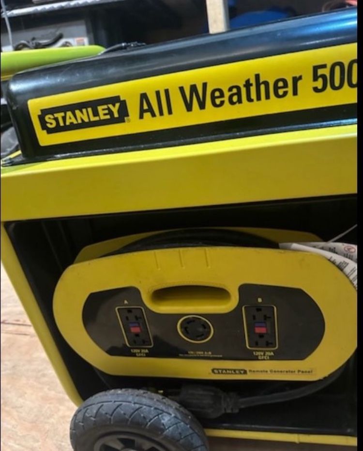 Stanley All Weather generator 5000 $550.00