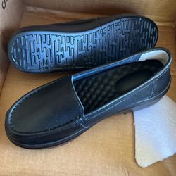 omen's Nursing Shoes Comfortable Walking Slip On Nurse Restaurant Work Lightweight Leather Loafers