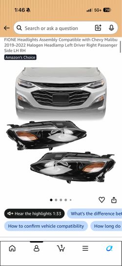 Malibu Head Lights 19-22