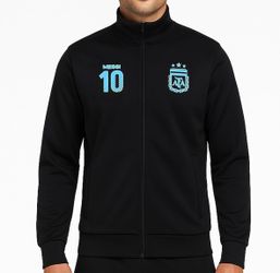 Icon Sports Officially Licensed Argentine Football Association Lionel Messi Track Jacket - Unisex Adult size large