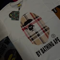 Bathing ape Burberry white Tee