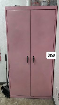 Pink metal cabinet