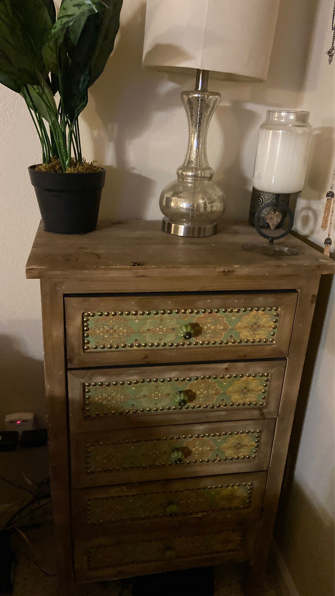 5 drawer beautifully painted dresser