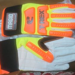 OIL FIELD GEAR MAGID T-REX Primal Series ANSI A2 Cotton Blend Impact Gloves NEW