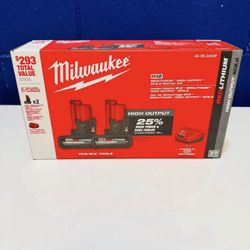 🔥 Milwaukee M12 High Output Starter Battery Kit + Charger