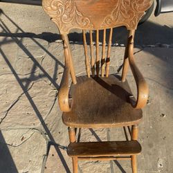 Vintage Antique Baby Toddler Chair - High Chair