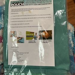 Purrfect Pouch. Comfy Cat Carrier & Grooming Sack In One