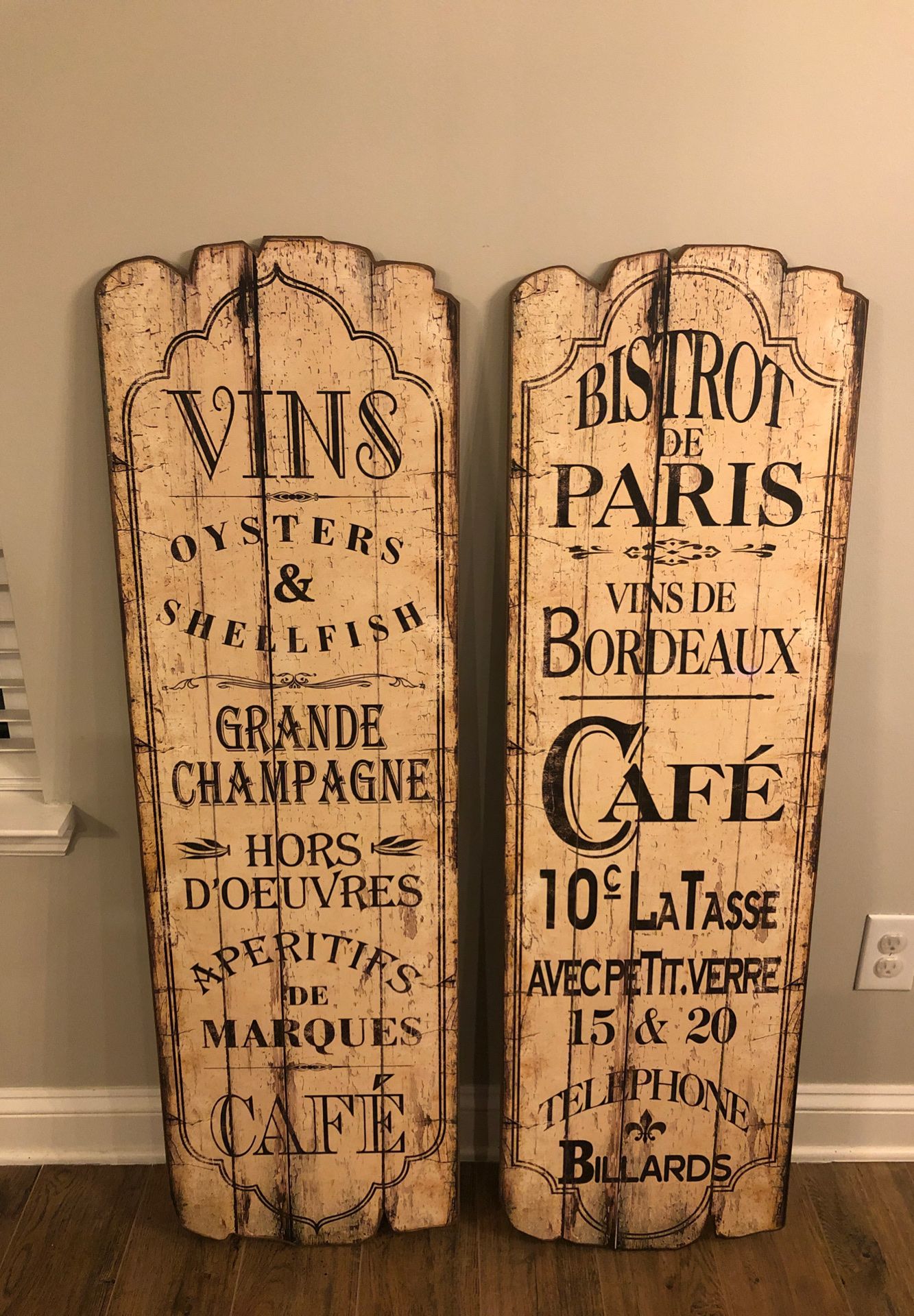 Decorative French Bistro/Cafe Boards