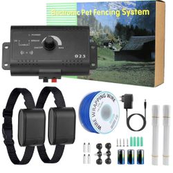 Moclever Wireless Dog Fence System – 1.2 Acre Electric Pet Containment System w/Waterproof Shock Collar, Underground 984FT Wire, Safe & Adjustable Bou