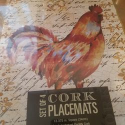 Cork Place Mats (Rooster)