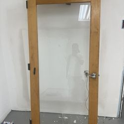 Glassed Wood Framed Door 