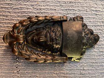 Vintage Brass Figural Greek God Door Knocker with Laurel Wreath Design