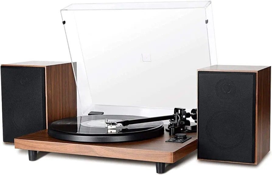 Digitnow Bluetooth Wooden Vinyl Record Player With Speakers