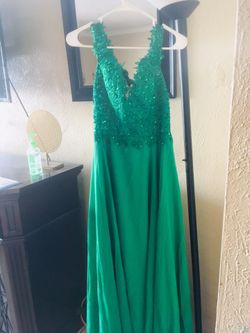 Emerald green dress