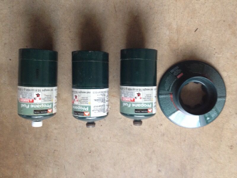 Three Propane Tanks 16.4 Oz: