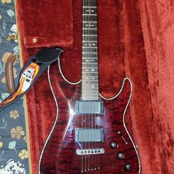 Electric Guitar With Hard Case And Amp