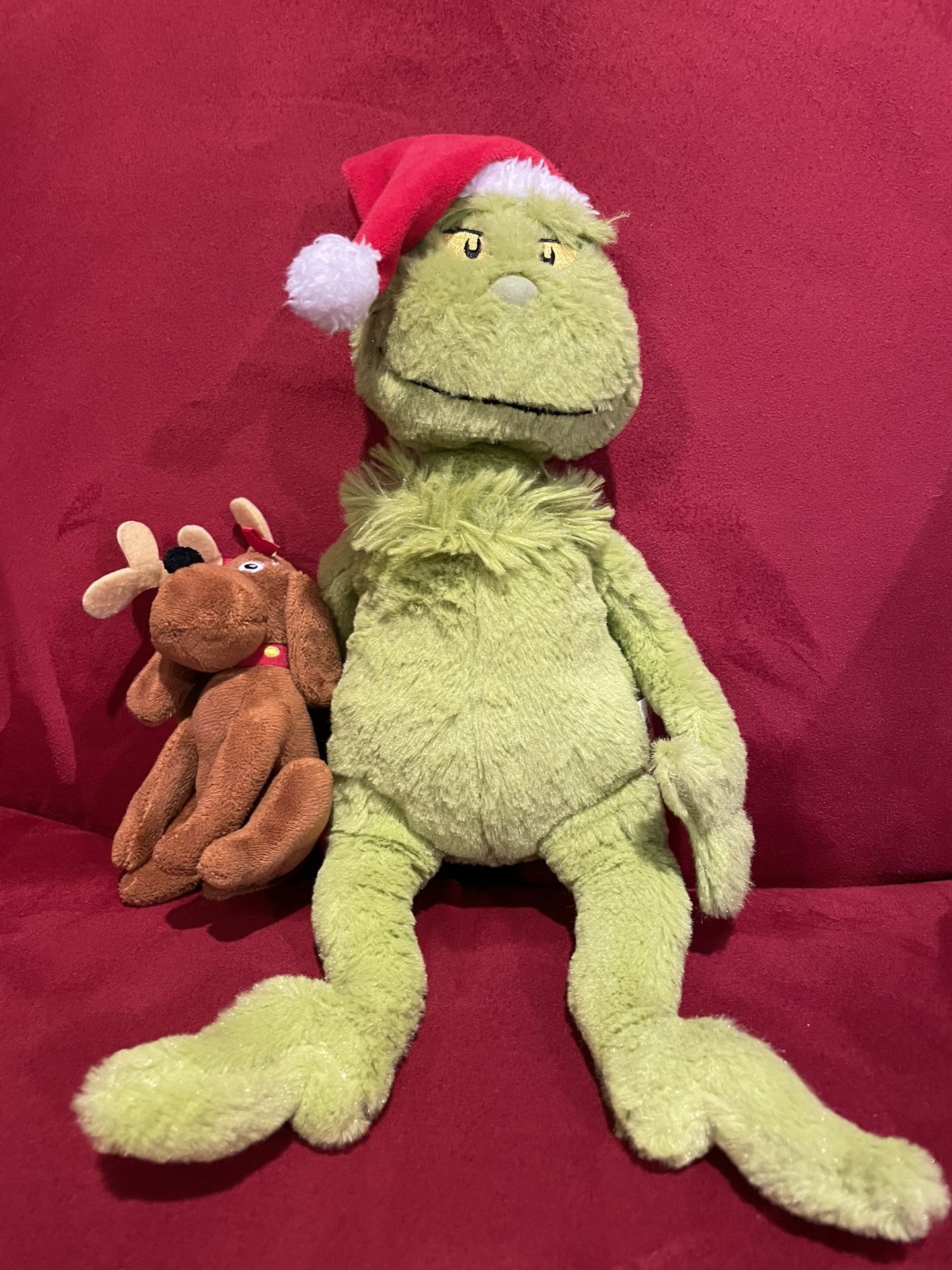 Dr Seuss How The Grinch Stole Christmas 12" Stuffie - Grinch & Max